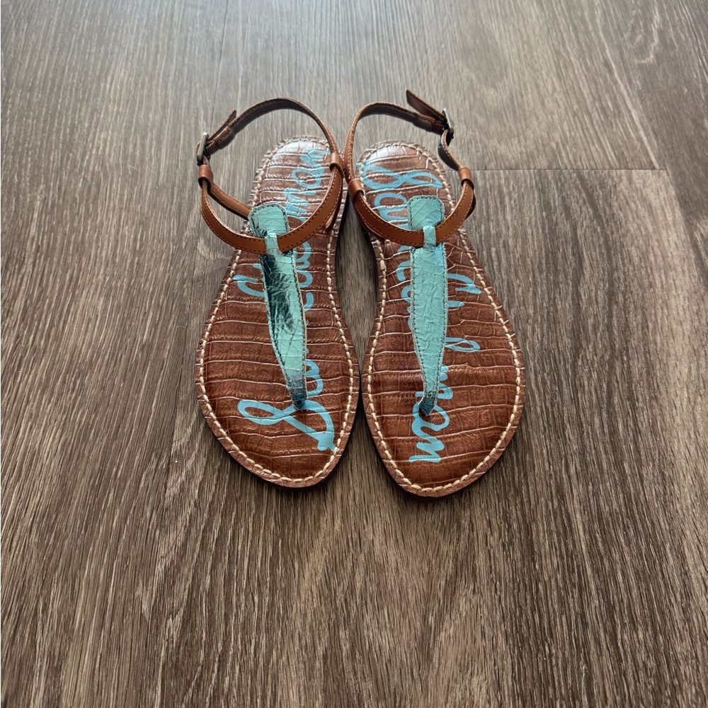 Sam Edelman Brown and Teal Sandals